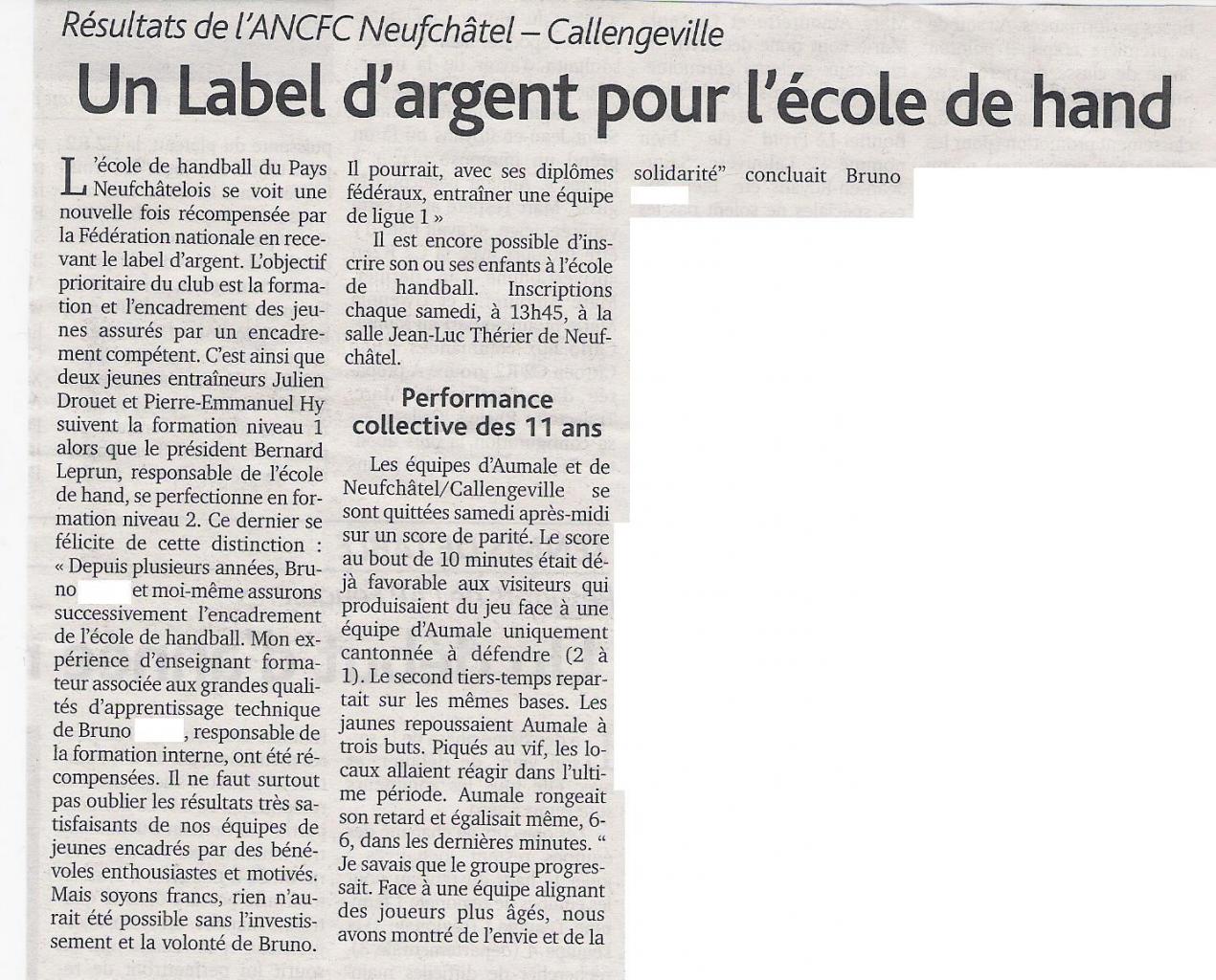 Article du Réveil (2007)