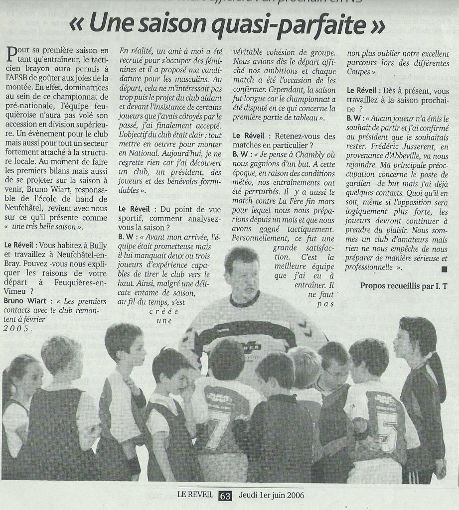 Article du Réveil (Juin 2006)