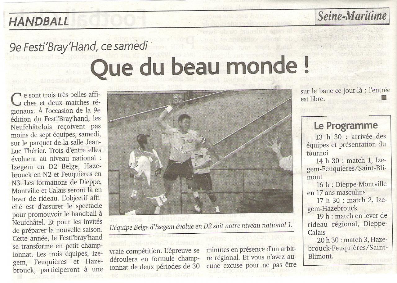 Article Les Informations Dieppoises (Août 2006)